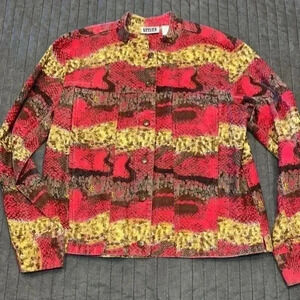 Chico’s Design Animal Print Jacket Size Medium